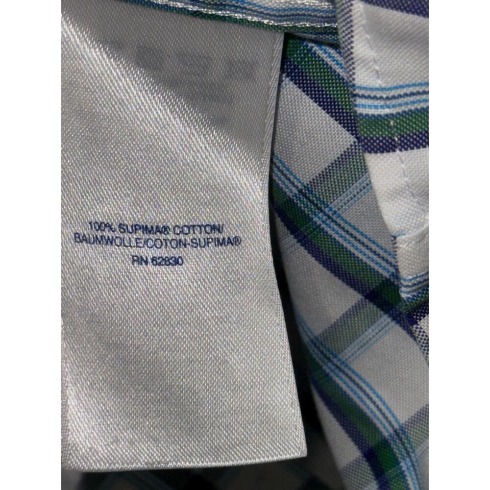 Lands' End Men’s Size-XXL Supima Cotton Plaid Dress Shirt Traditional Fit - Picture 4 of 8